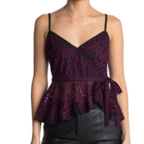 NWT Purple & Black Likely Lace Top - Picture 2 of 6